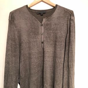 John Varvatos super soft olive Henley